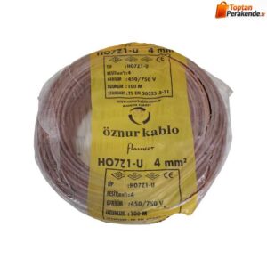 Öznur Nya Kablo 4mm Kahverengi (H07Z1-U) Halojen Free